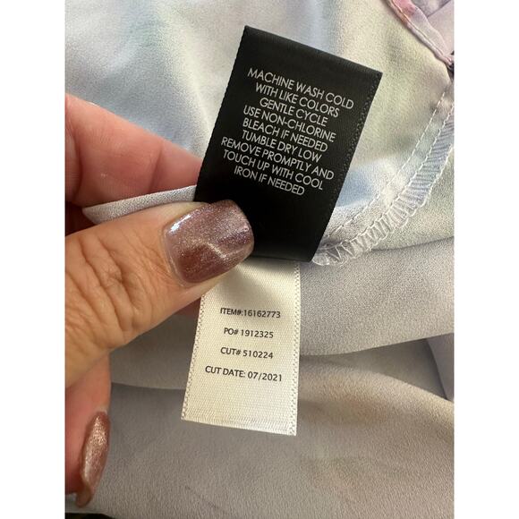 Torrid Georgette Smocked Hem Top 2 2X Purple Fairy Whimsigoth - Picture 9 of 9